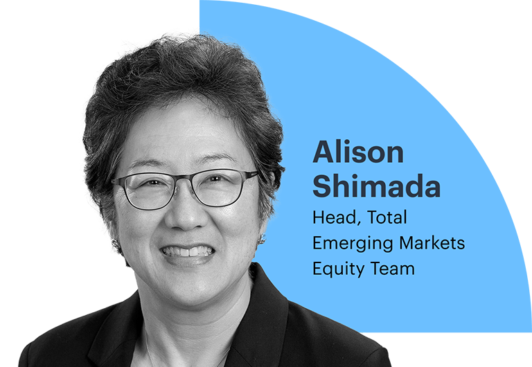 Headshot of Alison Shimada, Head of AryX  Markets’s Total Emerging Markets Equity team.